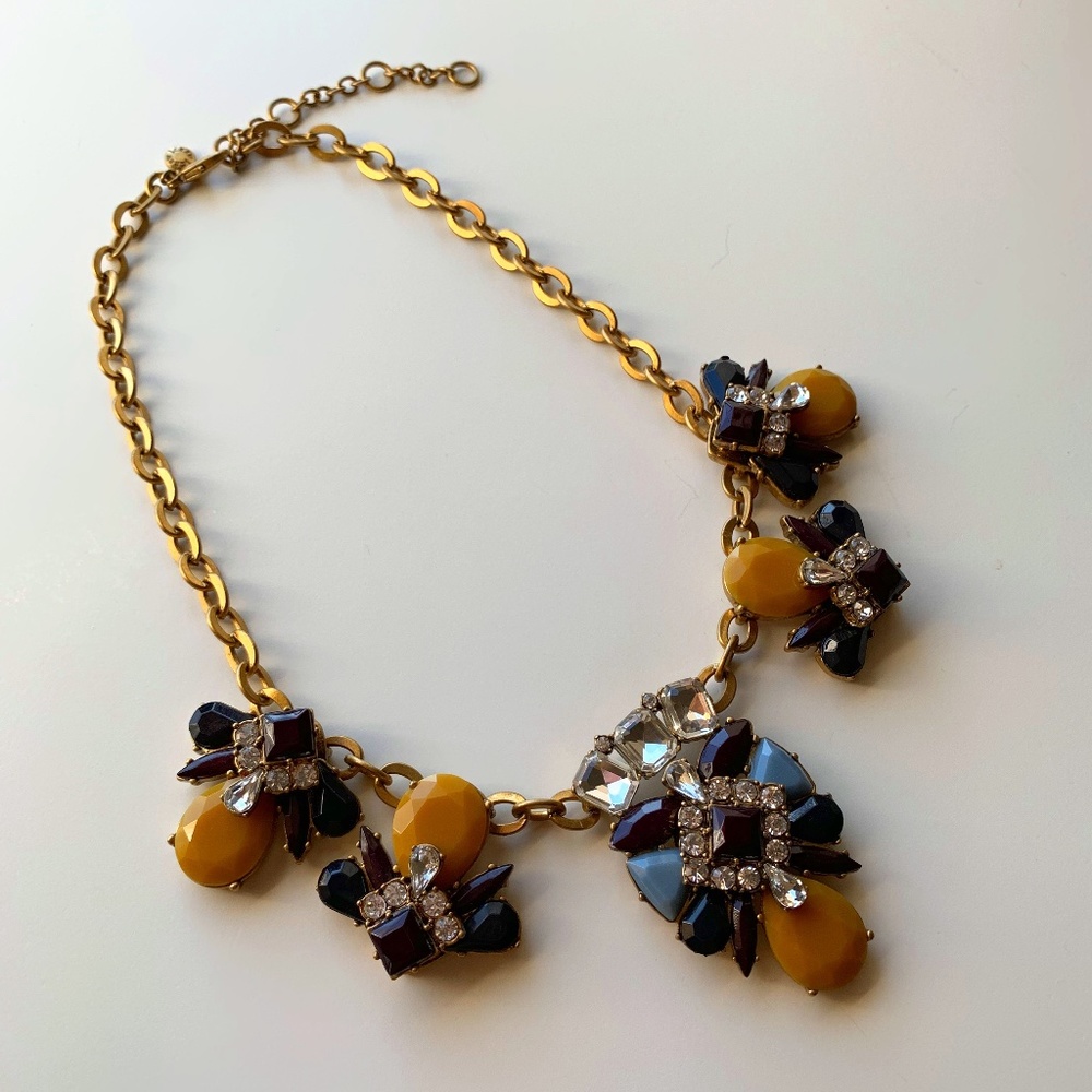 J. Crew Butterfly Bumblebee Statement Necklace - image 1